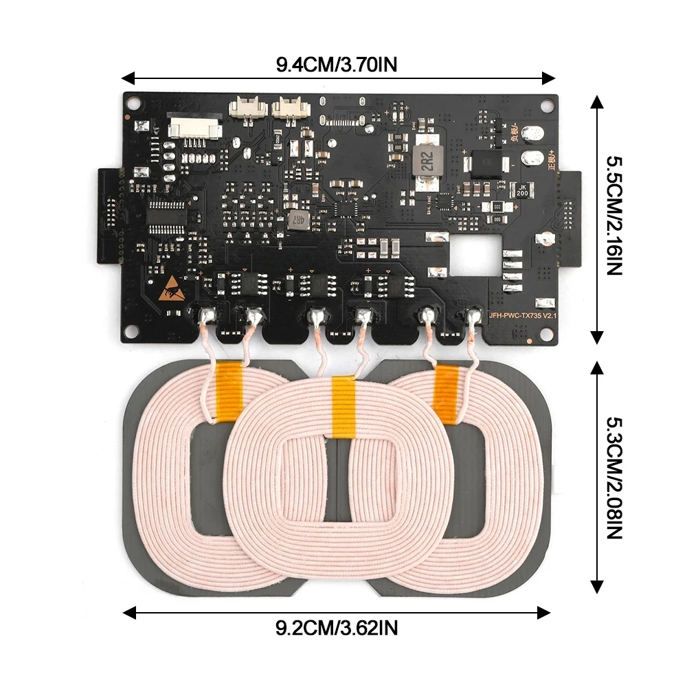 High Power 20W/22W Car Wireless Charging Module Fast Charging Three Coil Mobile Phone Wireless Charging Module