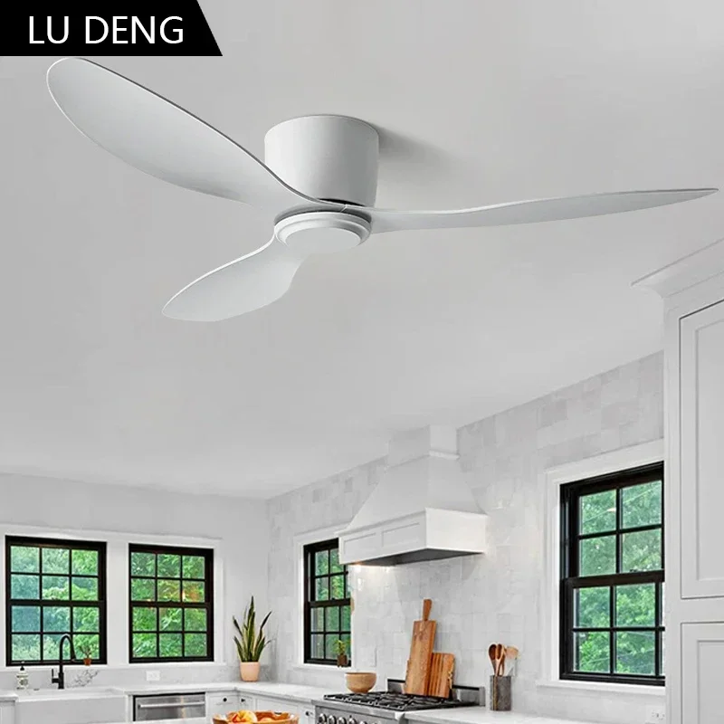 Ceiling Fan LED Lights DC Motors High Air Volume Remote Control Kitchen Bedroom Dining Room Terrace