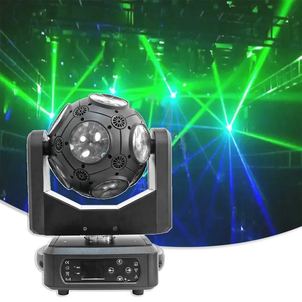 LED 12x20w RGBW Beam Fresnel Lens Strobe Moving Head DMX Music Separate Control Scanning Projector Party Show Wash Bar Dj Disco