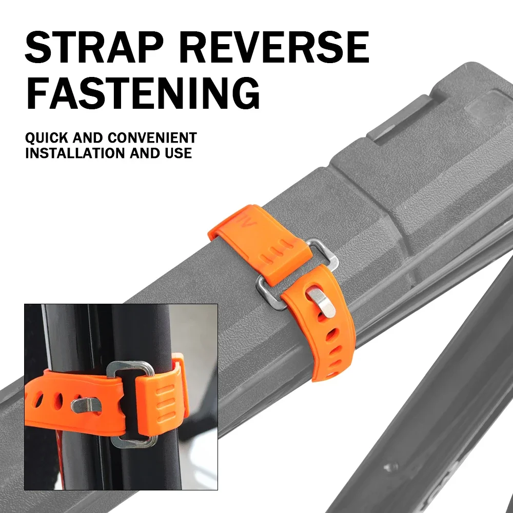 Set of 2 Soft Rubber Straps for Cycling and Gear Securing - 50cm & 70cm