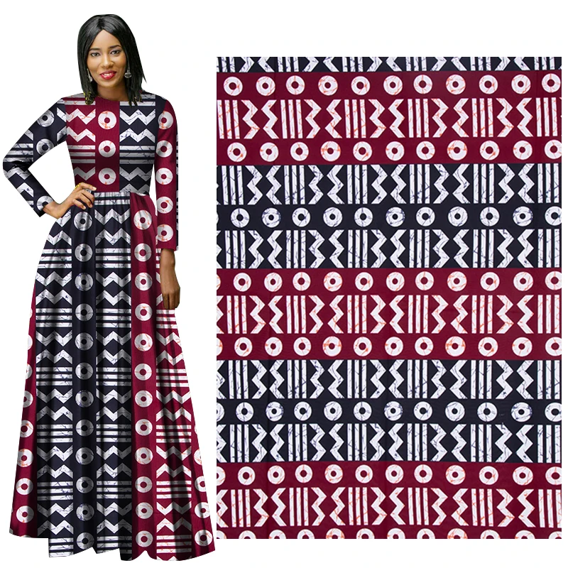 African Wax Fabric Nigeria Ankara Block Prints Batik Sewing Cloth