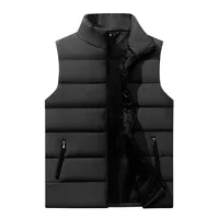 Hommes gilet veste chaude sans manches vestes hiver imperméable à l'eau manteau à glissière automne col montant gilet décontracté marque vêtements 5