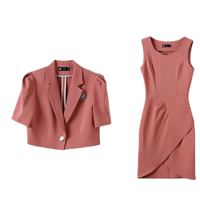 Business Suit Formal Wear Business Dress 2023 Spring and Summer Women\'s Skirt Suit Graceful and Fashionable Skirt Short Coat