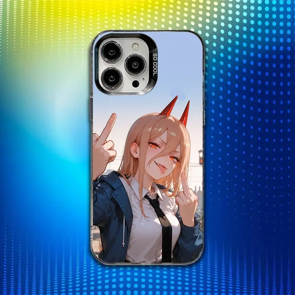White Matte Shockproof Phone Case - C-Chainsaw P-Power Man Design