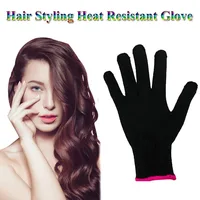 Blocage résistant à la chaleur gant résistant à la chaleur fer plat sèche-cheveux gant de protection des mains fer à friser coiffure gants à friser 2