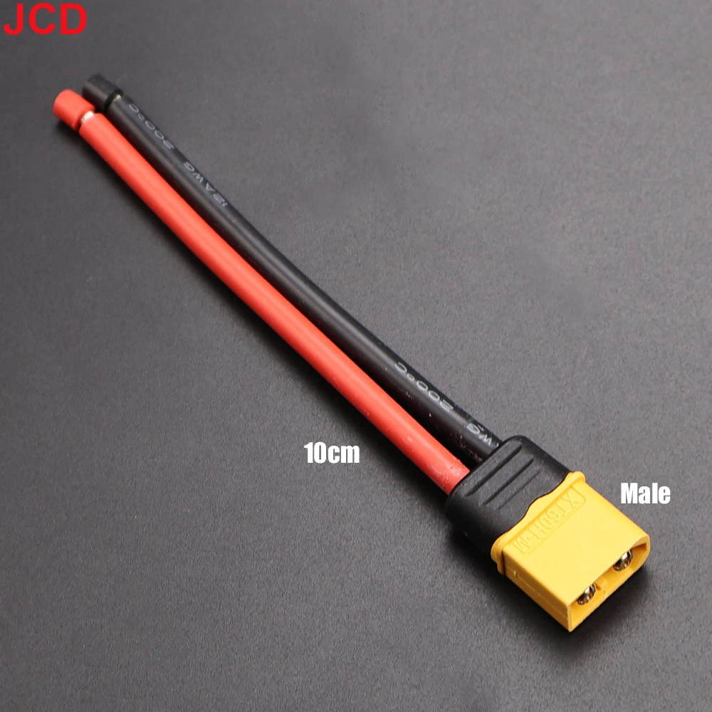 JCD XT60 – jeu de connecteurs mâles et femelles, avec isolation en Silicone, câble d'extension de batterie 12awg pour Batteries RC Lipo et Drone – Image 2