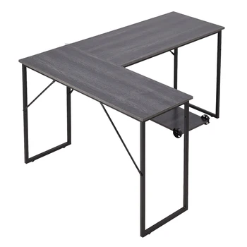 Voltsify Modern L-Shaped Computer Desk Gaming Desk Study Table Writing Desk, 143cm W x 110cm D x 75cm H