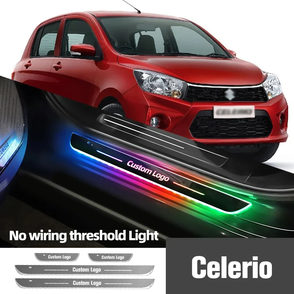 

For Suzuki Celerio 2014-2018 2015 2016 2017 Car Door Sill Light Customized Logo LED Welcome Threshold Pedal Lamp Accessories