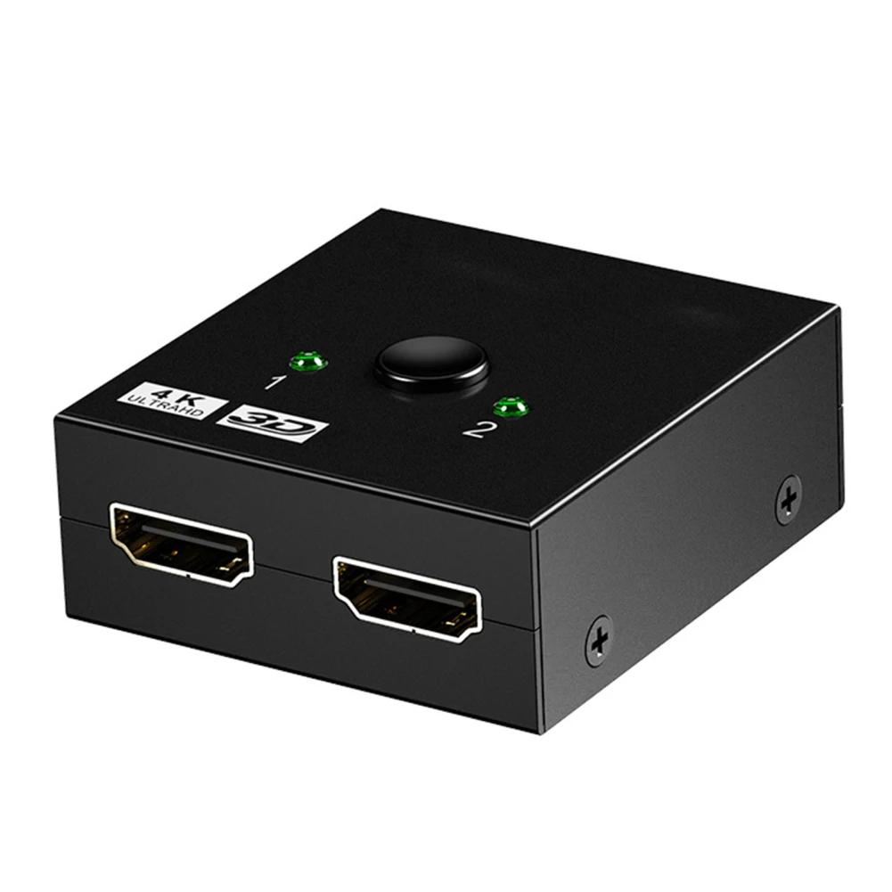 

HD Multimedia Interface Bidirectional Switch 2 Input 1 Output 4K Splitter For Computers Laptops Monitors Projectors