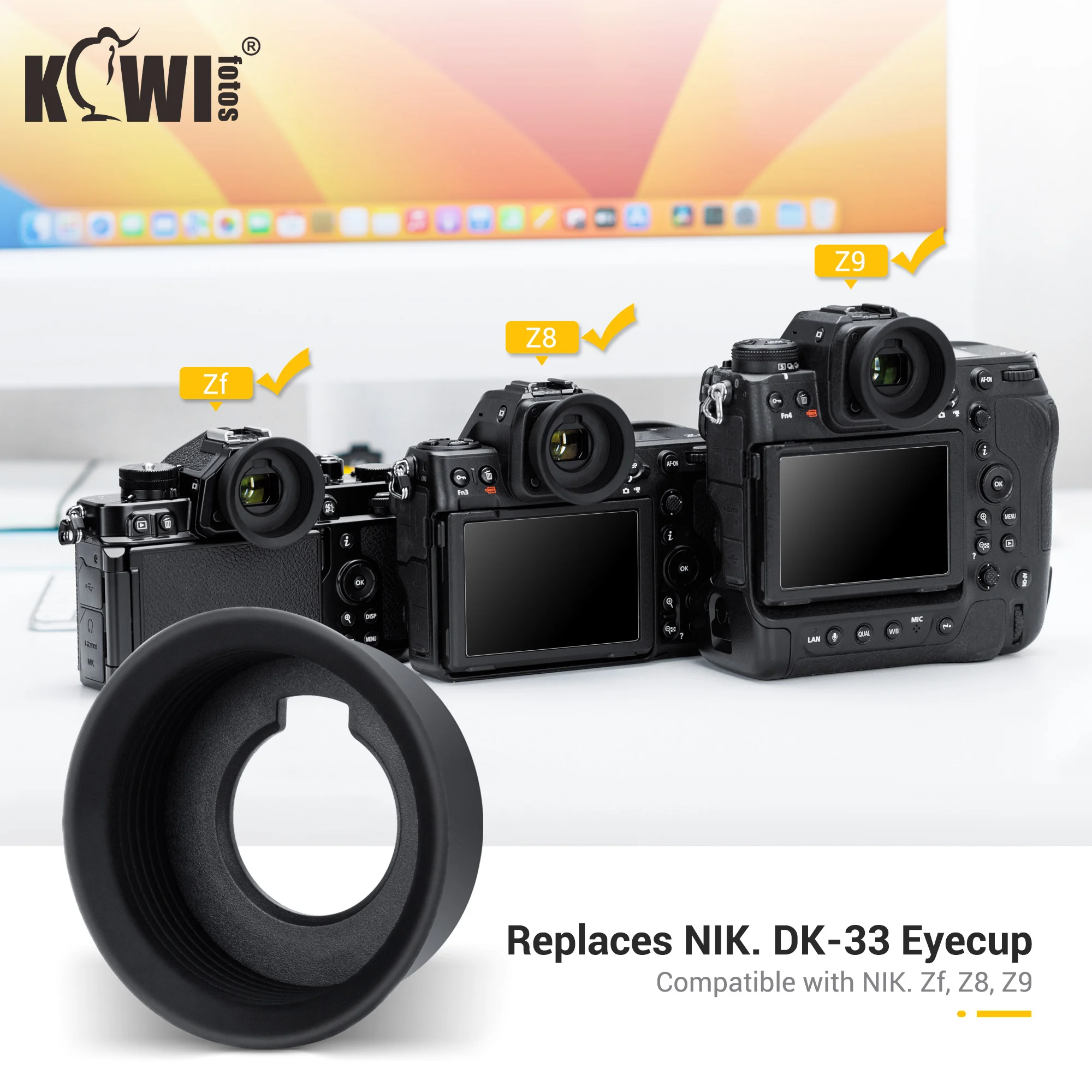 

Replaces NIKON DK-33 Soft Eyecup Eyepiece Viewfinder Eye Cup for NIKON Z9 / Z8 / Zf Eyecup Camera Extended Eyeshade Protector