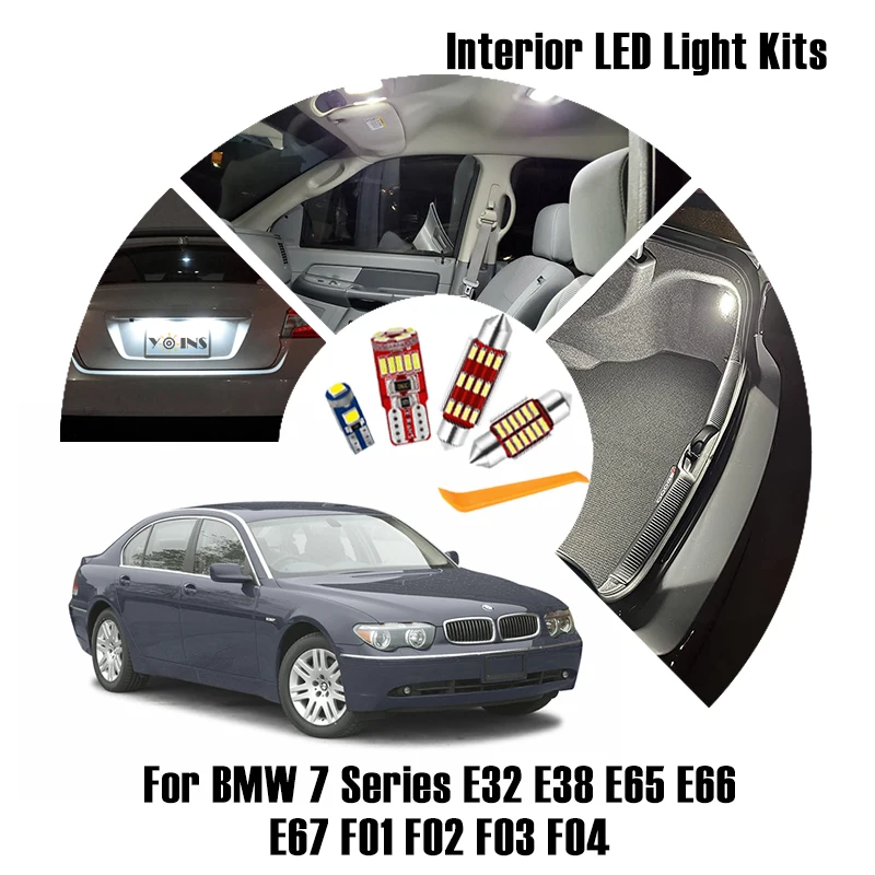

Car Led Interior Light Kit for BMW 7 Series E38 E65 E66 E67 F01 F02 F03 F04 Auto Interior Accessories Reading Map Dome Bulb Lamp