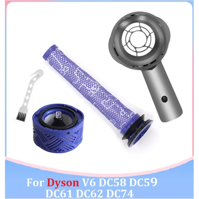 

Лучшие предложения, Сменные аксессуары для Dyson V6 DC58 DC59 DC61 DC62 DC74, запчасти для пылесоса, задняя крышка двигателя, задний предварительный фильтр