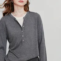 TOYOUTH femmes chemise tricotée 2025 automne nouveau rétro couleur contraste épissage faux deux pièces pull bas hauts 4