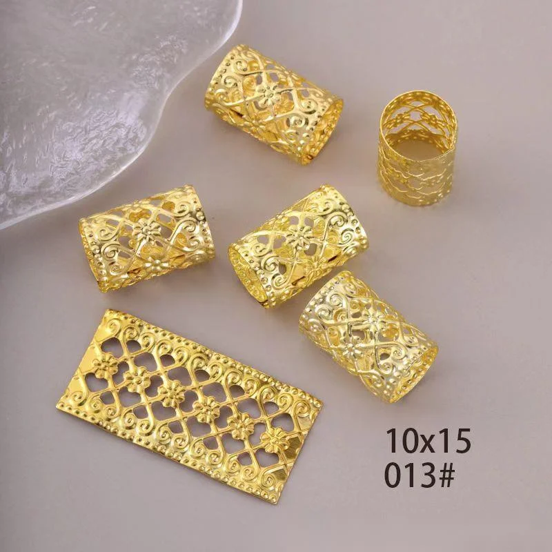 1000 Pieces/pack - Sunflower 10 * 15 Dirty Braid Buckle DIY Metal Antique Style Ring Accessories, High Ponytail Embellishment, Hairpin Rope_voghion.com