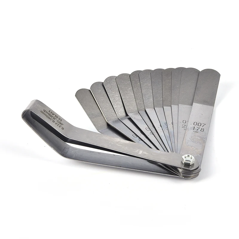 스테인레스 스틸 갭 필러 필러 게이지 핫, 두께 0.05 1mm 곡선, 16 블레이드 1 세트