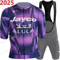 2025 Team Jayco Alula Cycling Jersey Set Summer Cycling Clothing Men's Short Sleeve Kit Road Bike Shirts Suit Bicycle Bib Shorts 1