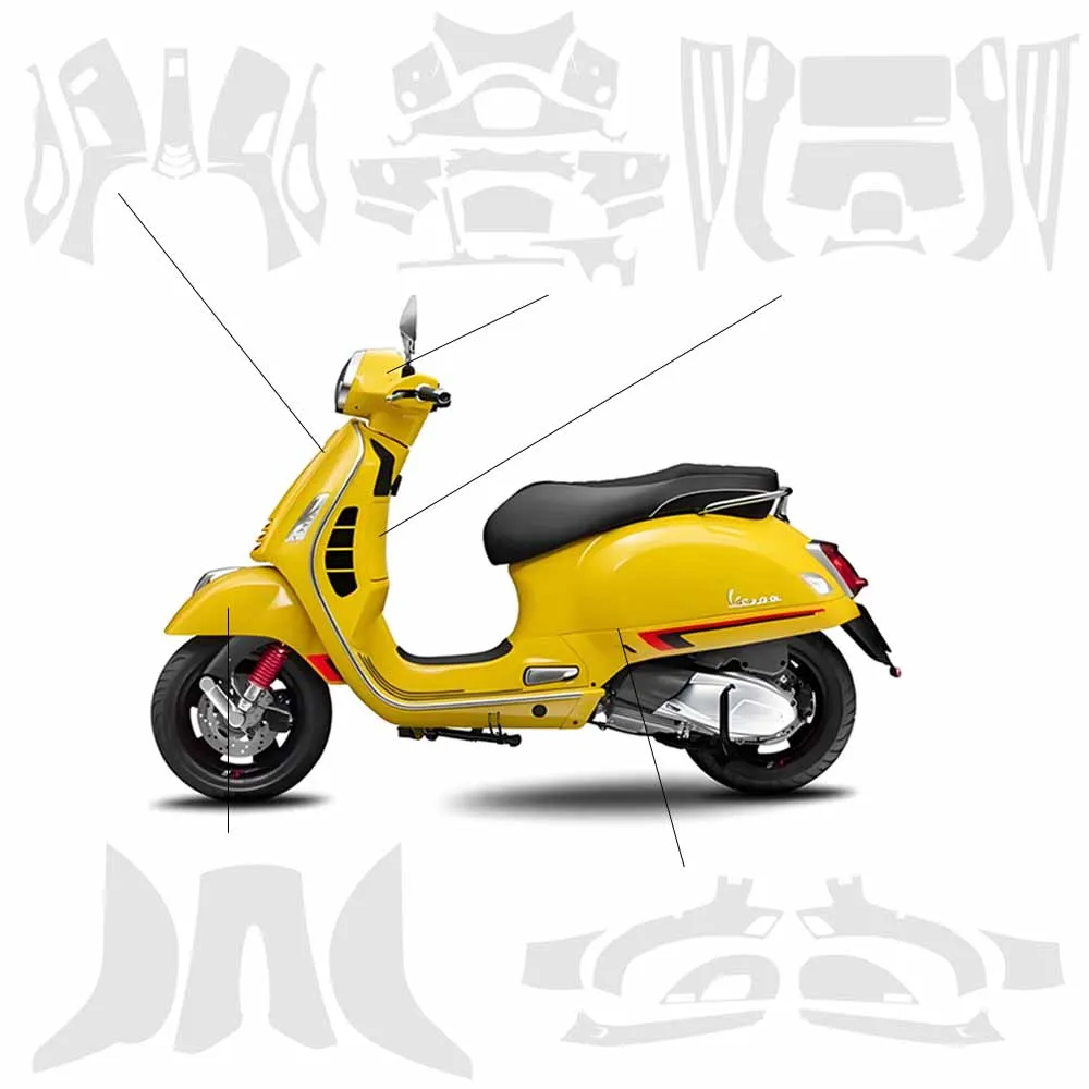 

PPF TPU Motorcycle Transparent Protective Film For Vespa For GTS 300 gts300 Fairing Paint Anti-scratch Protective Film