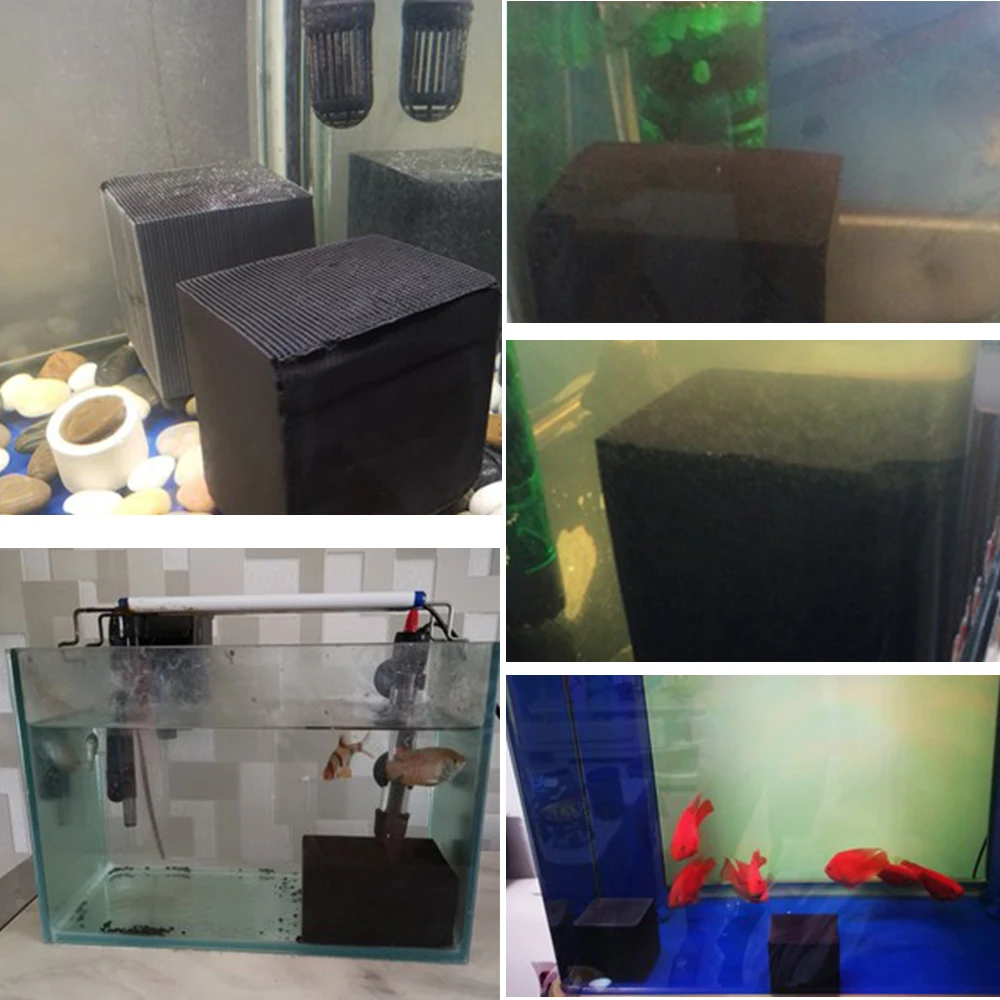 Water Purifier Cube Aquarium Filter Eco-Aquarium Filter Ultra Strong Filtration & Absorption 10X10X5CM fish  Filter Media