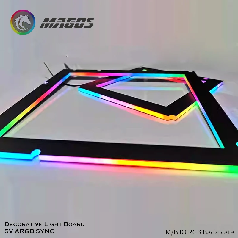 ARGB Motherboard Lighting Frame For ATX MATX ITX,DIY M/B IO RGB Backplate,Modding PC Cabinet Decorative Panel AURA SYNC