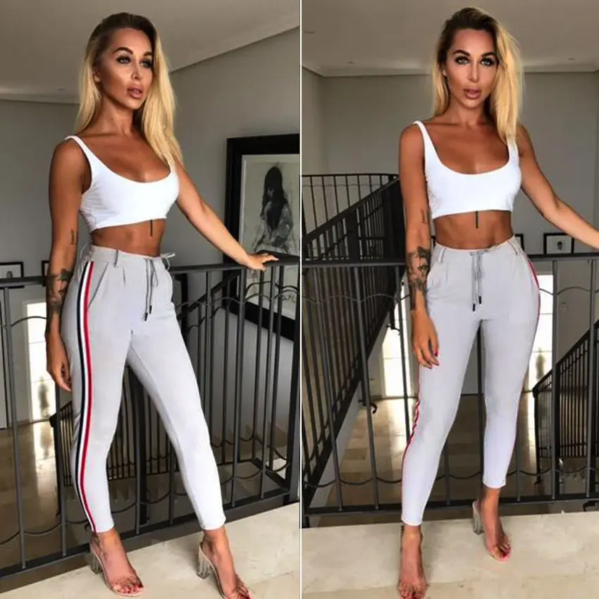 

Sexy Peach Hip Push Up Leggings Women Seamless Outdoor Sex Open Crotch Erotic Pants Fashion Ins Striped Trousers Sports Bottoms