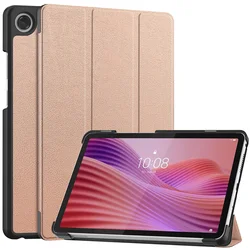Premium PU Leather Shockproof Case with Kickstand - Lenovo Tab K9 (Rose golden)