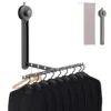 Folding Clothes Drying Rack Aluminium Alloy 12 Holes Wall Mounted Suction Cup Clothes Rack Laundry Hanger for Balcony Bathroom 1