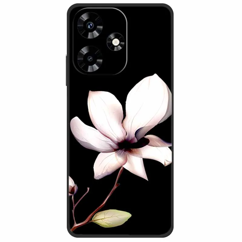 Silicone Wolf Lion TPU Soft Phone Case - Black