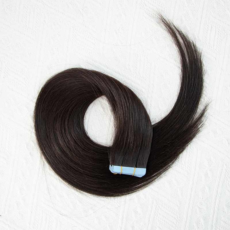 Natural Black #1B Tape Hair Extensions Human Hair Silky Straight Skin Weft Adhesive Tape Thick End 12-24 Inch 20PCS/Pack human hair extensions hair extensions