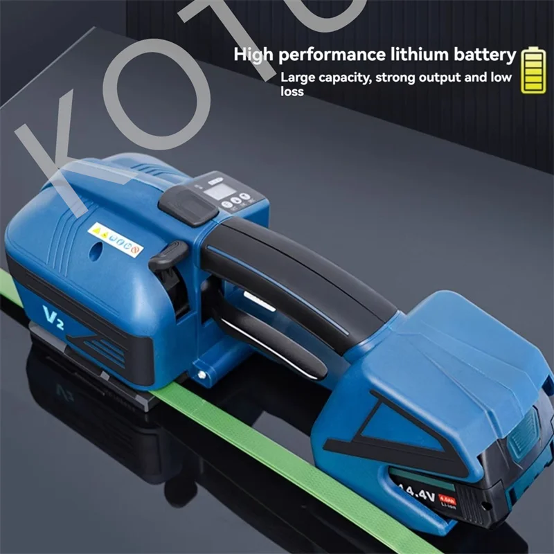 V2 Electric Strapping Machine with Batteries for 13-16mm PET/PP Strap Portable Packaging Tool Hot Melting Baler