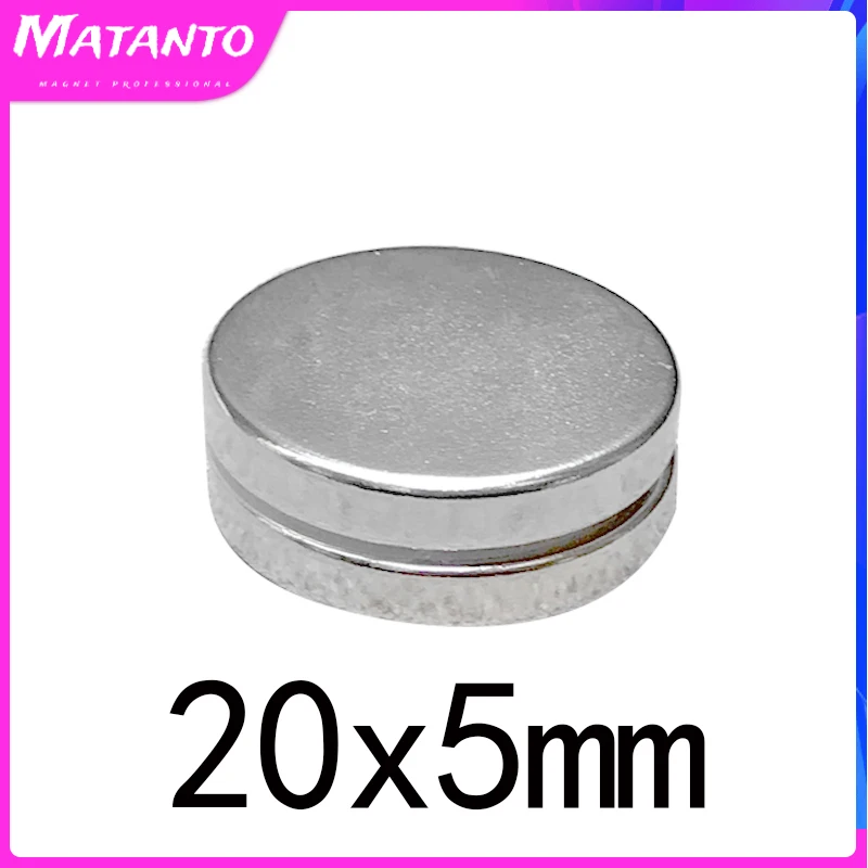 

2~50pcs 20x5 mm Powerful Magnetic Rare Earth Neodymium Magnets 20mmx5mm Super Strong disc Magnet 20x5mm strong magnet 20*5 mm