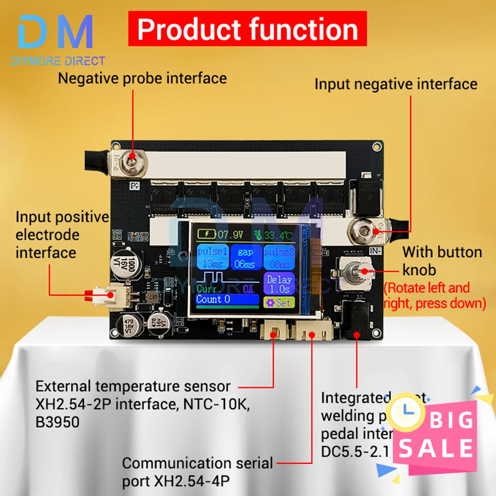ZK-XW2 LCD Portable Handheld Battery Spot Welder DC 3.6-15V 3000A
