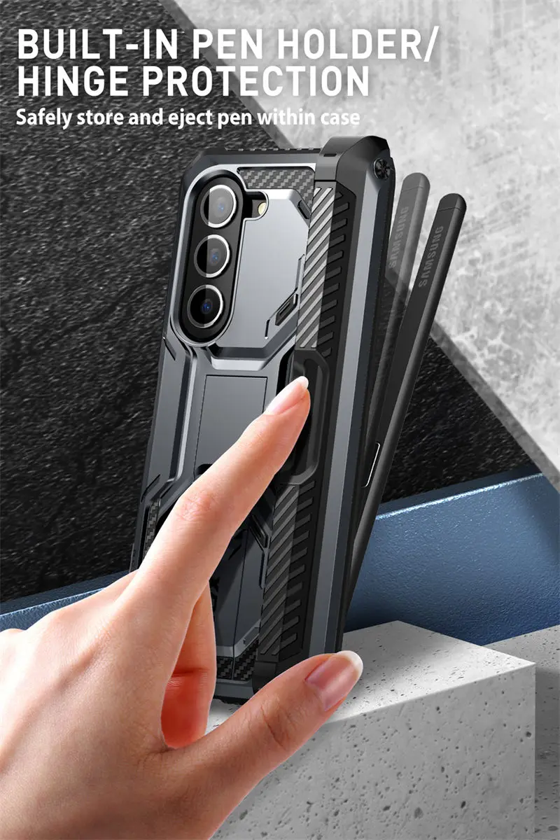 I-BLASON For Samsung Galaxy Z Fold 5 Case 2023 Armorbox Full Body Heavy Duty Shock Reduction Case with Built-in Screen Protector