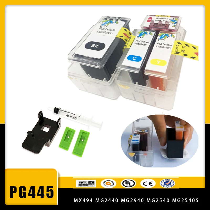 Vilaxh Pg445 Cl446 Smart Cartridge Refill For Canon Pg445 Cl446 Pg