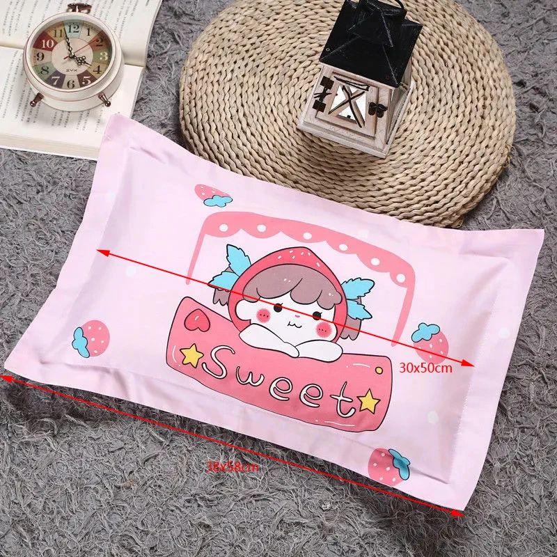 Baby Pillow Cartoon Children Pillows Feather Cotton Core+Pillowcase Infant Girls Boys 0-12 Years Old Toddler Breathable Soft 6