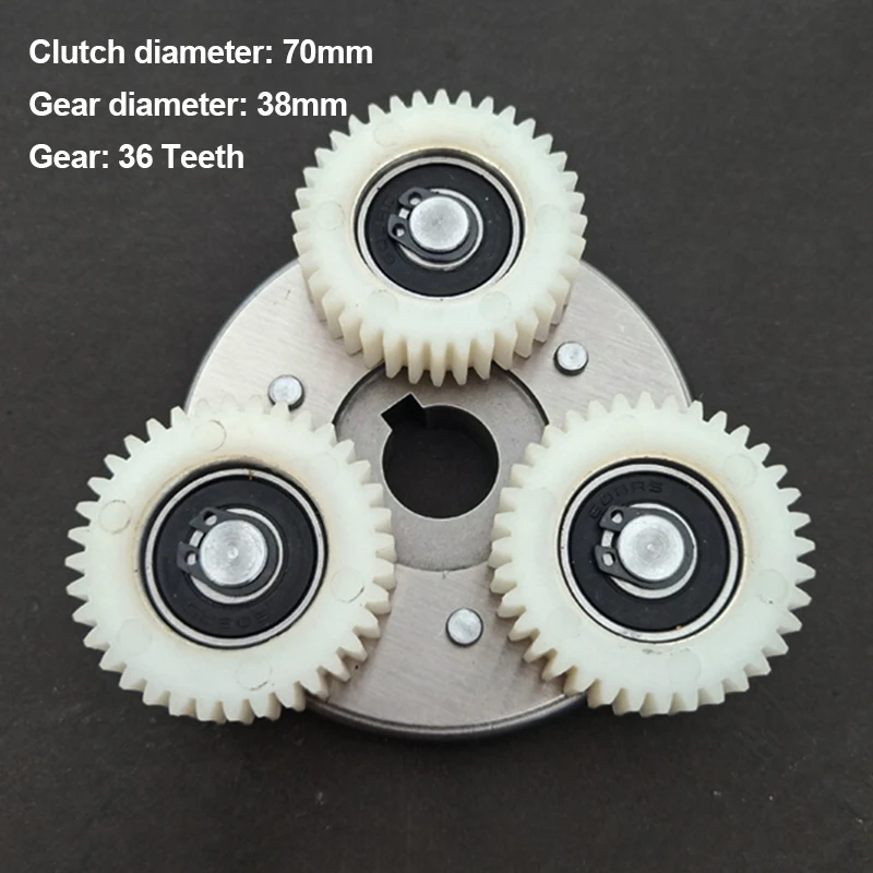 Electric Bicycle 38mm 36T Gears With 70mm Metal Clutch Kits Set For Bafang Motor Gear Solid
