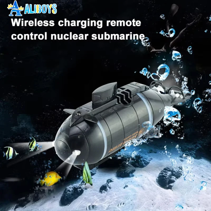 RC Submarine Boat Mini Speedboat Waterproof Ship Rechargeable Diving Model Remote Control Submarine Boy Toy Kid Birthday Gift