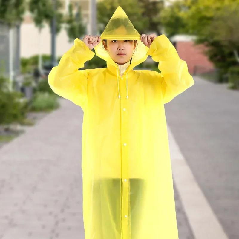 Fashion Women Man Raincoat Thickened Waterproof Clothing Adult Camping Reusable Poncho Rainwear Hot EVA Rain Coat плащ женский