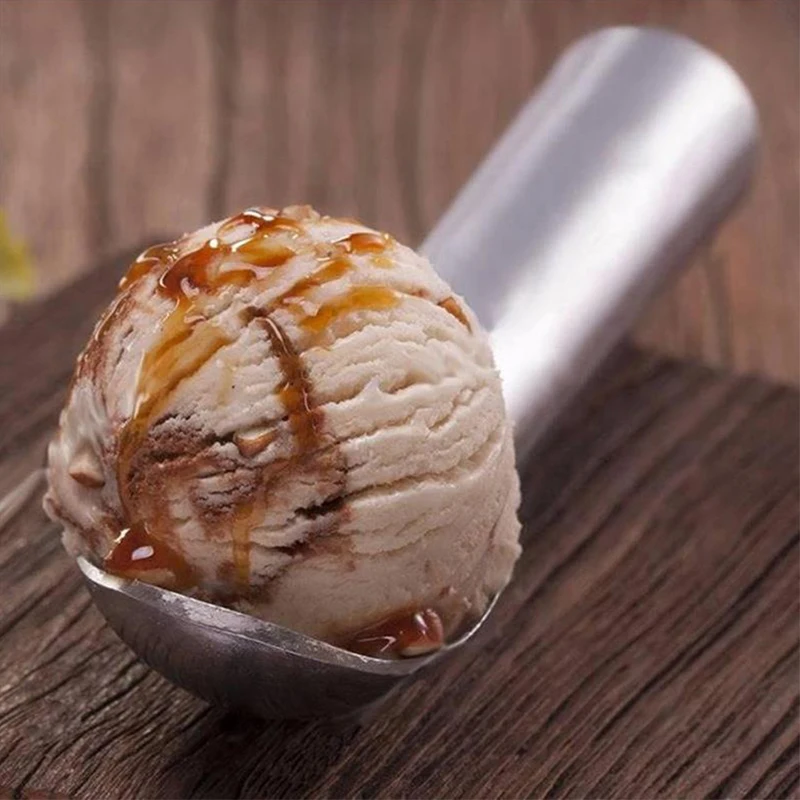 Portable Stainless Ice Cream Spoon Aluminum Alloy Anti-Ice Maker Frozen Scoop Spoon For Home Kitchen Accessories ice cream scoop ice cream bowl spoon set 1pcs