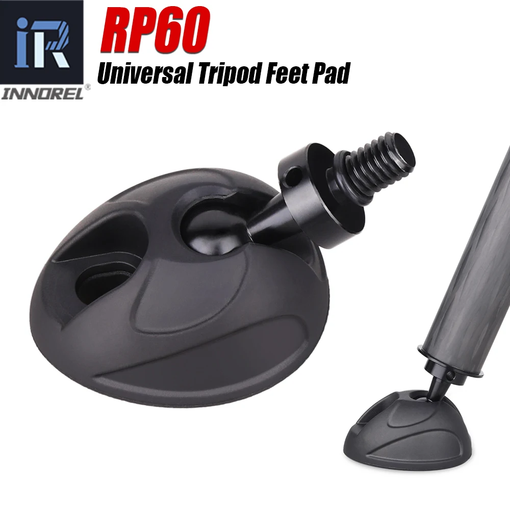 Universal Tripod Feet Pad-INNOREL RP60 Non Slip 60mm Diameter Rubber Feet with 3/8" Screw, Tripod Monopod Leg Pad Replacement