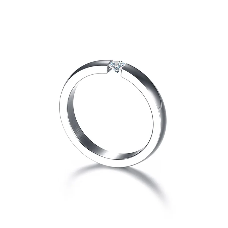 Engagement Ring for Women Stainless Steel Silver Gold Color Finger Ring US Size 5 6 7 8 9 10 gold color rings,stainless steel ring,finger ring,gold color ring,silver ring,wedding rings,wedding ring