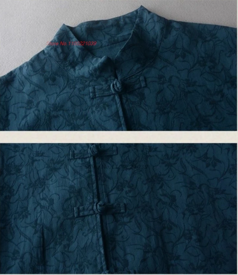 chinese vintage hanfu tops women national cotton linen jacquard jacket traditional feminino streetwear folk coat cardigan