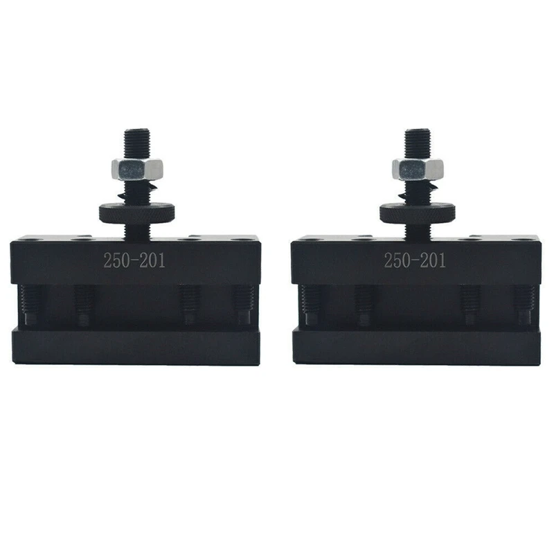 

New 2Pcs 250-201 Quick Change Tool Holder Turning And Facing Tool Holder For Lathe Cutter Cutting Tool Bits