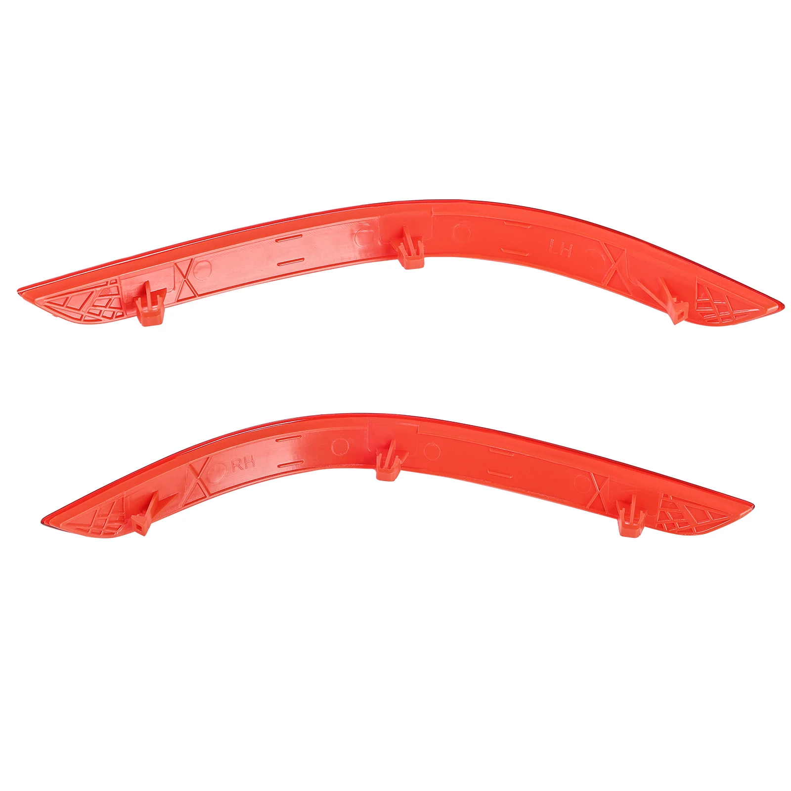 오른쪽 왼쪽 후면 범퍼 반사경 레드 렌즈 반사 스트립 (폭스바겐 캐디 MKIV 4 2016 2017 2018 2019 2020 2021 2022용, 전구 없음)