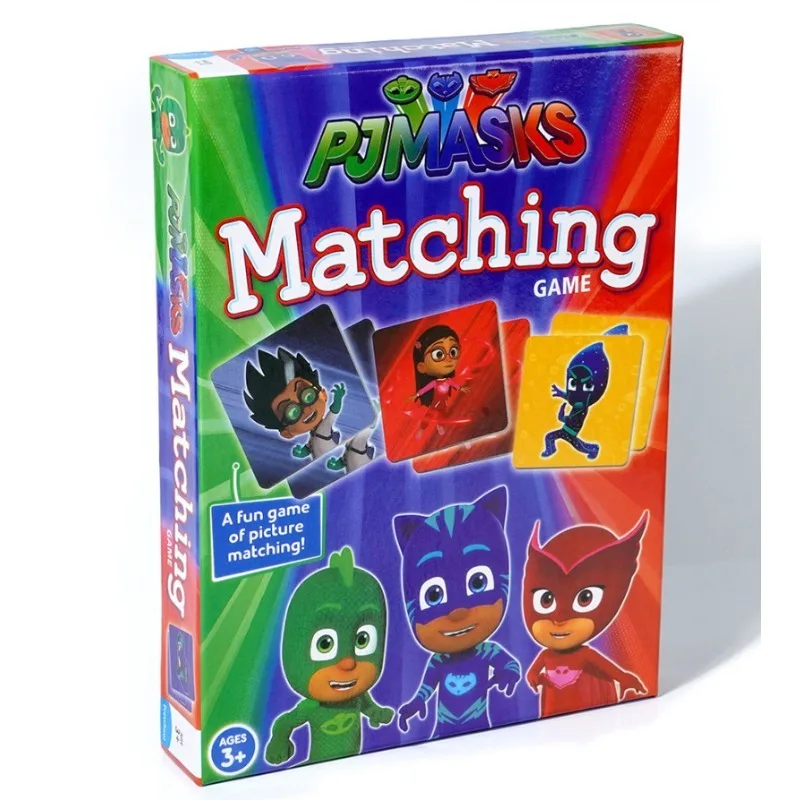 PJ 마스크 카드 메모리 페어링 클래식 만화 캐릭터 카드, 가족 부모-자녀 게임, 칠레 개발 카드, 어린이용 