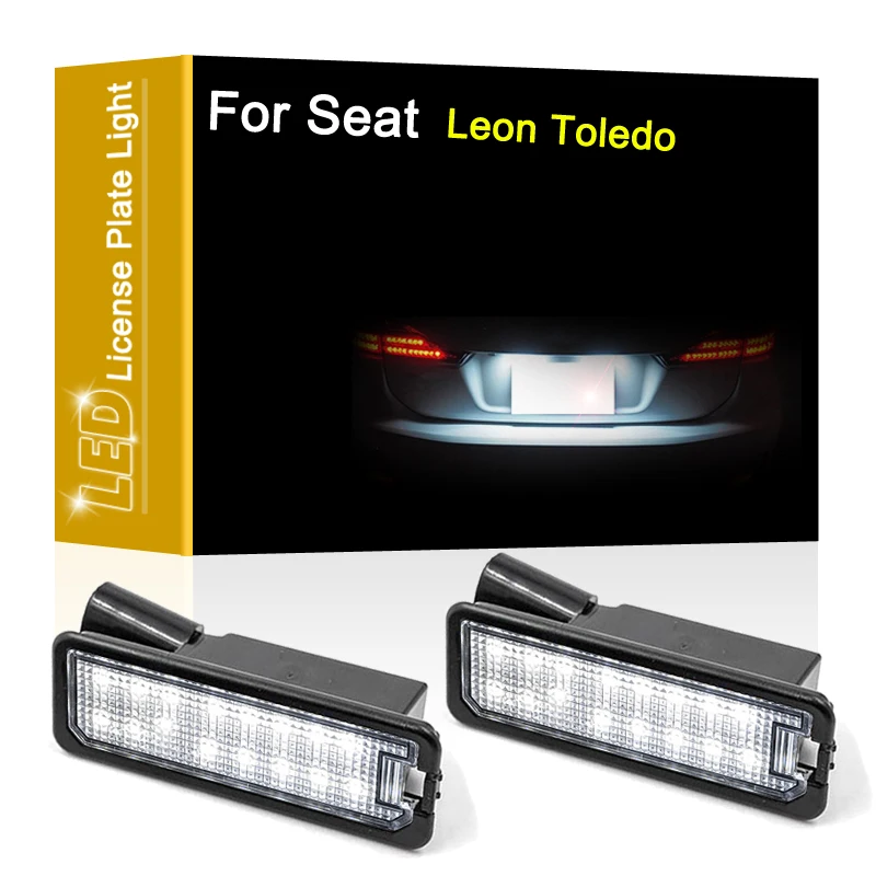 Luces LED Canbus para matrícula de coche, 2 piezas, para Seat Leon MK2 MK3  Altea Ibiza MK4 MK5 Toledo Exeo Skoda Superb - AliExpress