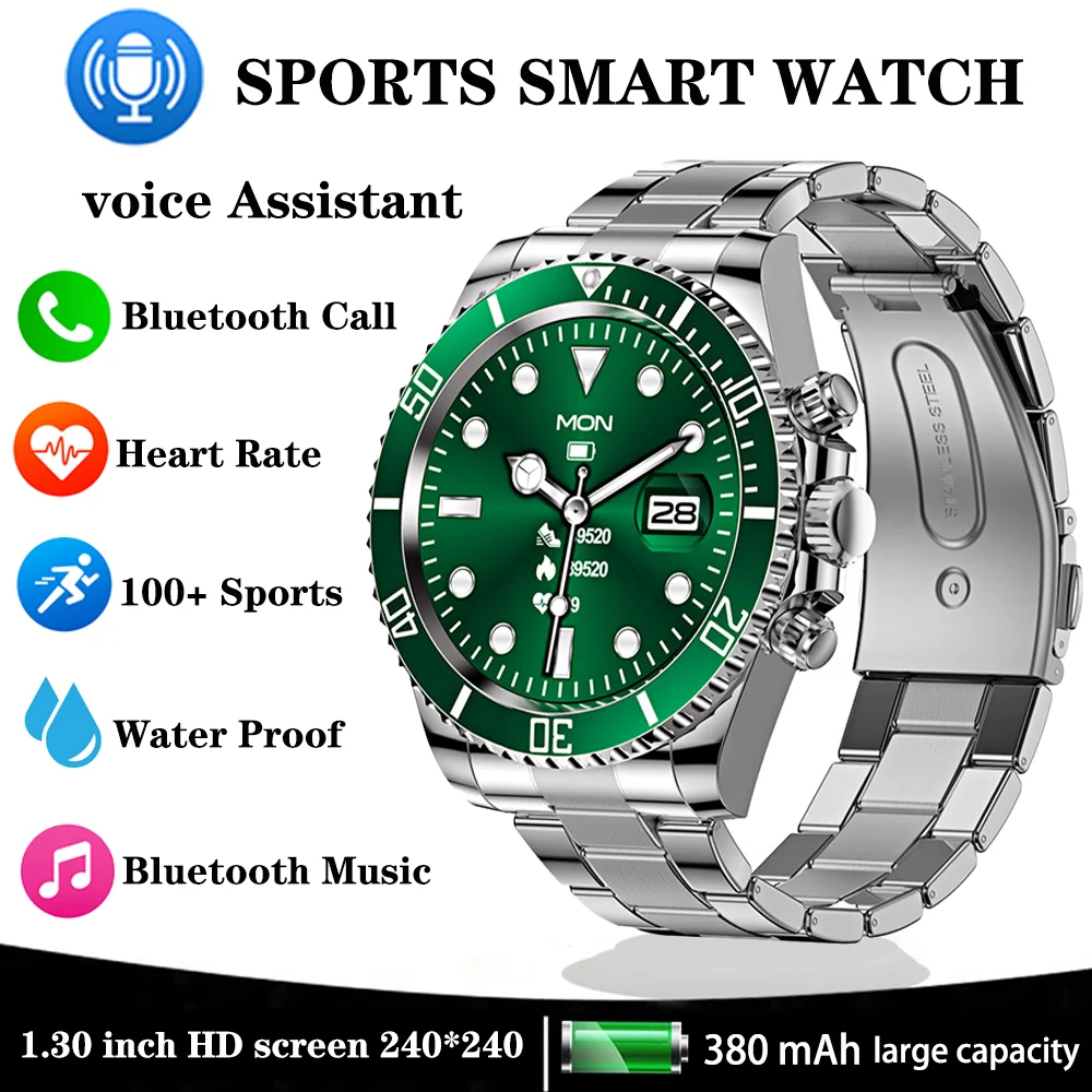 xiaomi-mijia-business-smart-watch-men-voice-assistant-fitness-sports-men's-watches-bluetooth-call-heart-rate-monitoring-bracelet