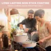 Nonstick Saute Pan, 4.4 QT Ceramic Saute Pan with Lid, Non Toxic Deep Frying Pan, PTFE & PFOA Free, Oven Safe & Compatibl 5