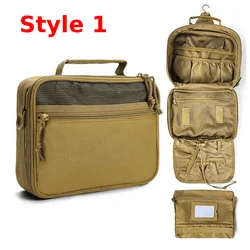 Waterproof Travel Toiletry and Makeup Organizer with Bathroom Hook (Style 1 Khaki)