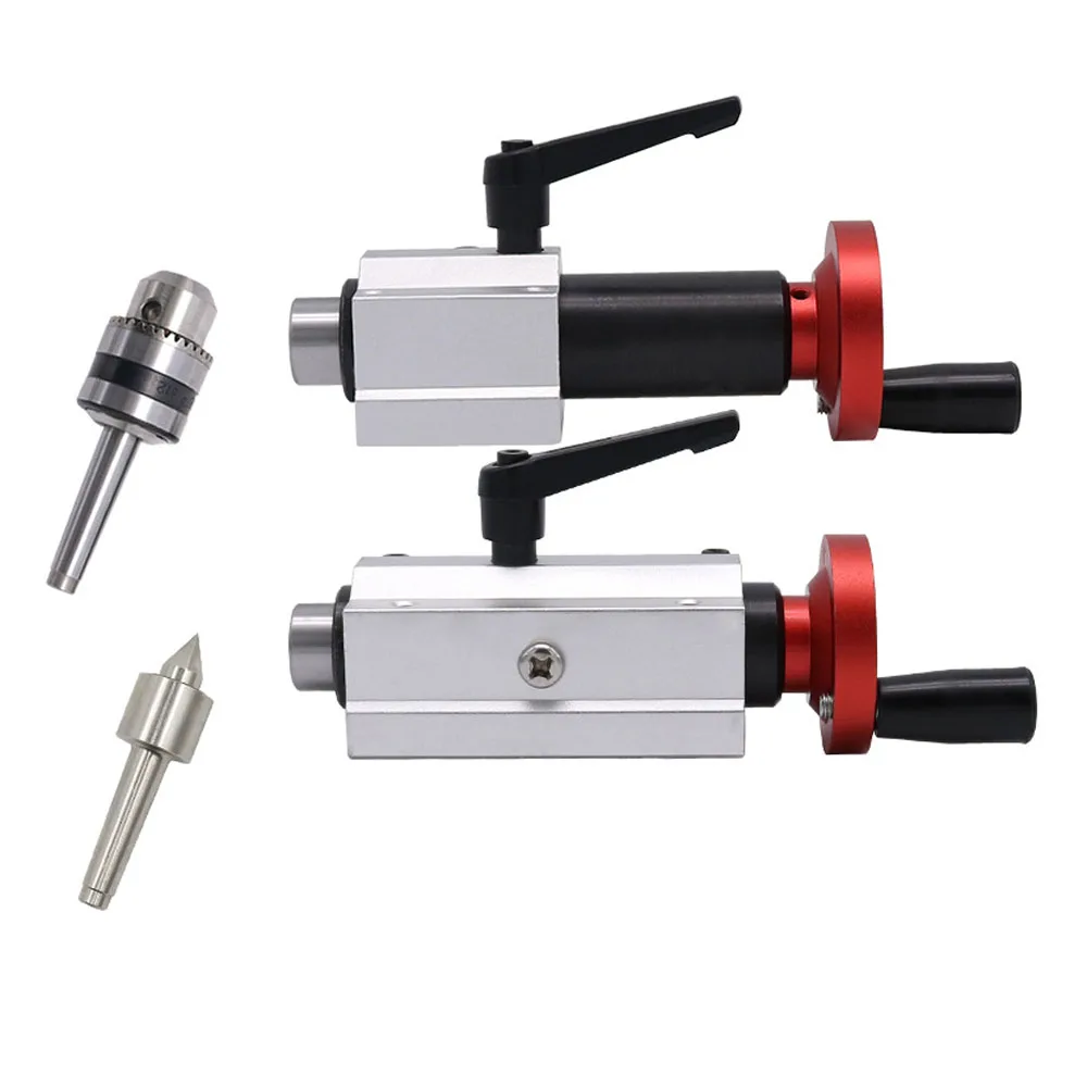 

Drilling Tailstock Live Center Mini Beads Machine Woodworking Lathe Retractable Tail Top Seat B12 Chuck Live Top Rotary Movable