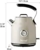 4 Slice Wide Slot Stainless Steel Toaster Bundled with 1.7 Liter Stainless Steel Electric Kettle with 360-Degree 4